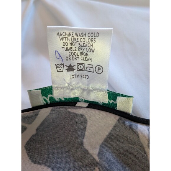 Ulla Popken Dress Women's 16/18 Abstract Black White Print A-line Stretch Career - Picture 8 of 11